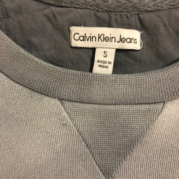 Calvin Klein LIGHT INDIGO WASH LOGO SWEATSHIRT Size S - Picture 10 of 16